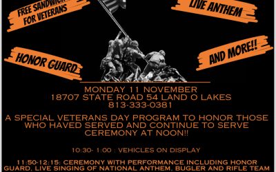 Veteran’s Day with Mission BBQ at Land O Lakes, Florida November 11, 2024